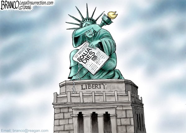 Wounded Liberty - Branco cartoon