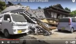 Japan earthquake damage video