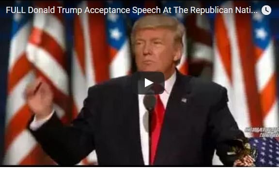 Donald Trump acceptance speech republican convention 2016