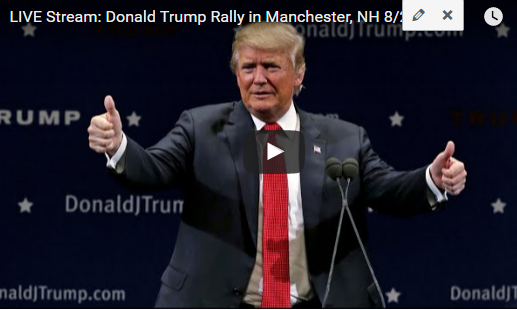 Donald Trump live stream from Manchester, NH
