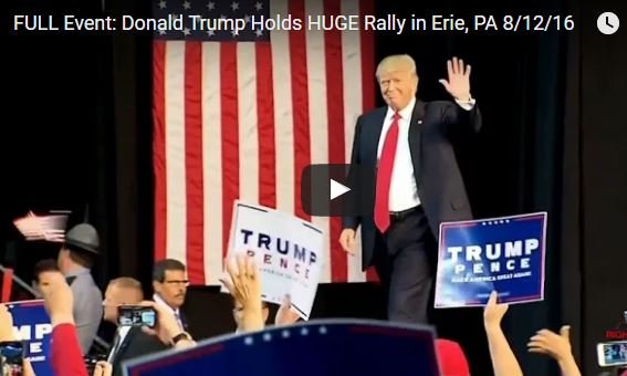 Donald Trump speaks in Erie, PA 8-12-16 full video