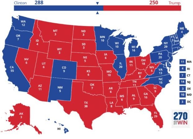 Presidential Electoral map 2016
