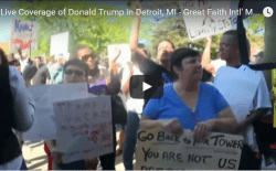 Donald Trump live stream gret faith ministries detroit, mi 9-3-16