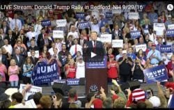 Donald Trump rally Bedford, New Hampshire 9-29-2016 Live stream
