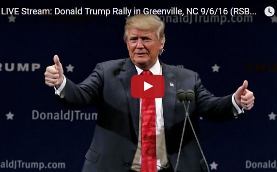 Live stream Donald Trump Greenville, NC 9-6-16