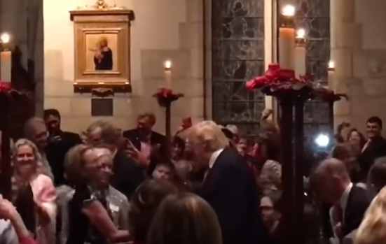 Trump attends Chistmas Eve service