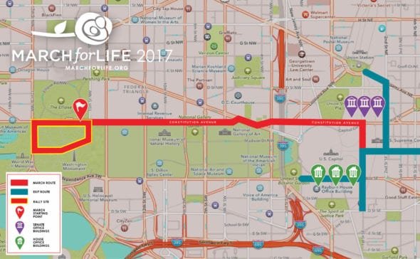 March for life printable map