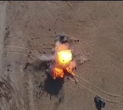 ISIS Drone destroys Iraqi Humvee