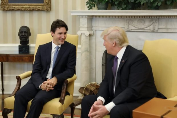 Justin Trudeau and Donald Trump White House 2017