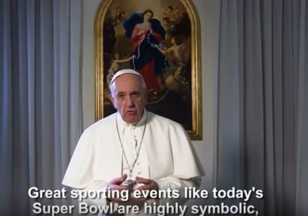 Pope Francis Delivers Superbowl Message