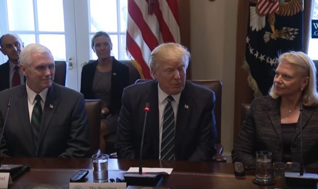 Donald Trump roundtable with german and american business leaders