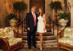 Donald and Melania Trump at Mar-a-Lago