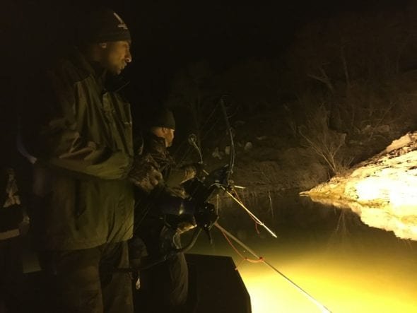 Wounded warrior night bow fishing