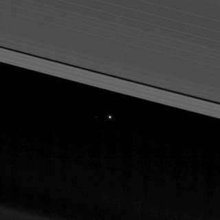 NASA Cassini cropped image earth and moon