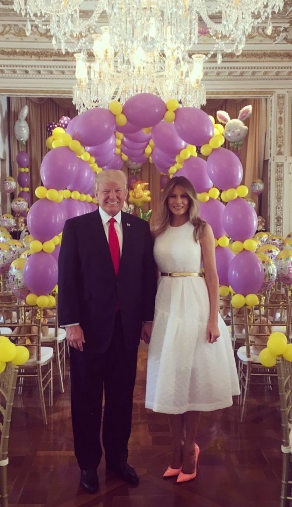 President Donald Trump and First Lady Melania Trump Easter 2017