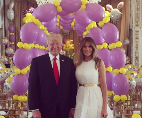 President Donald Trump and First Lady Melania Trump Easter 2017 - cropped