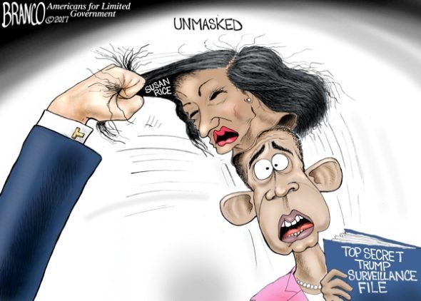 Unmasked - A.F. Branco political cartoon