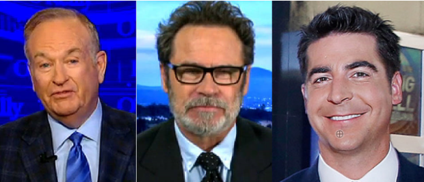 Bill O'Reilly Dennis Miller and Jesse Watters