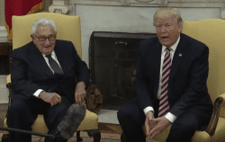 Donald Trump and Henry Kissinger