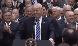 Donald Trump celebrates health care bill passage