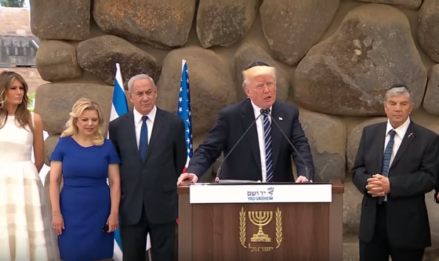 Donald Trump delivers remarks at Yad Vashem Holocaust Center