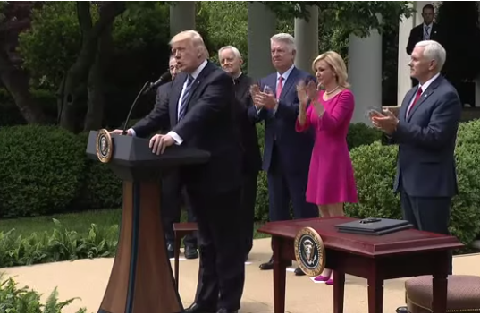 Donald Trump signing ceremony religious libert executive order
