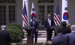 Donald Trump and Moon Jae-in Rose Garden 6-30-17