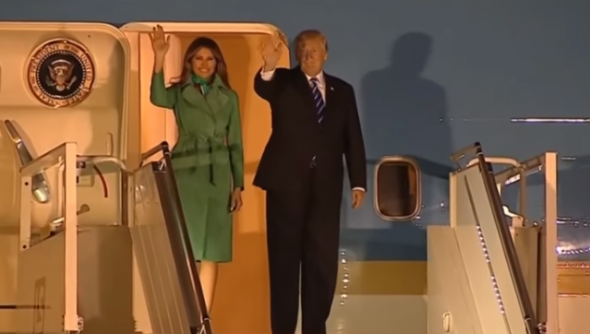 Donald Trump and Melania Trump Poland Visit 7-5-17