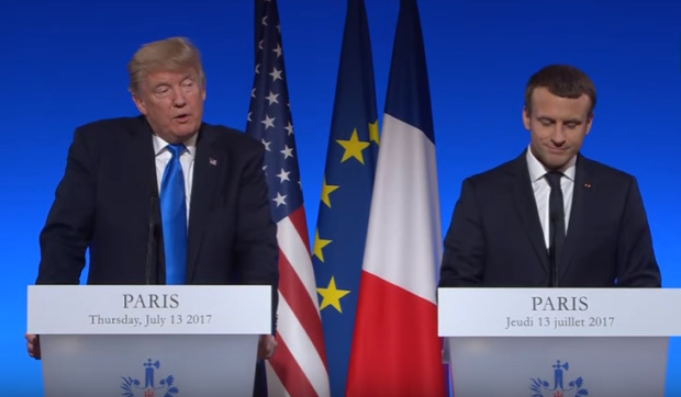President Donald Trump and President Emmanuel Macron