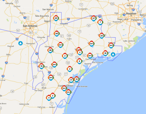 AEP Outages 8-27 0700