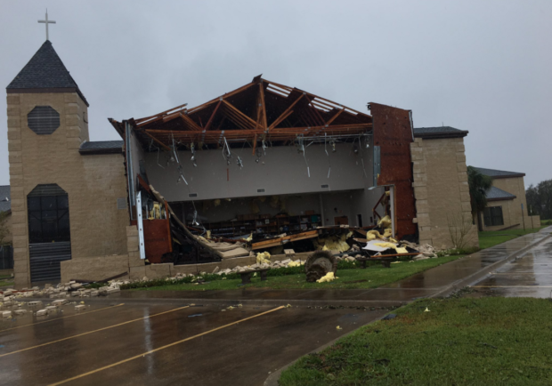 Church in Rockport damaged