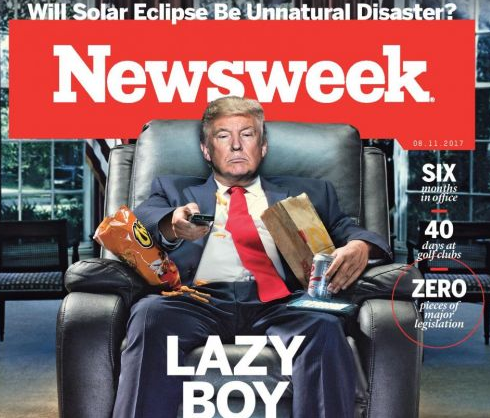 Donald Trump lazy boy newsweek cover