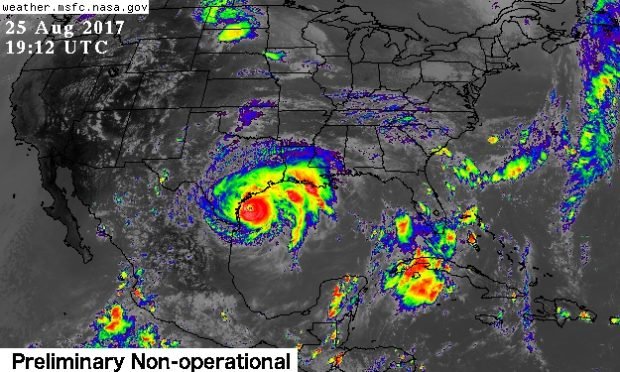 GOes 16 imagery of Harvey