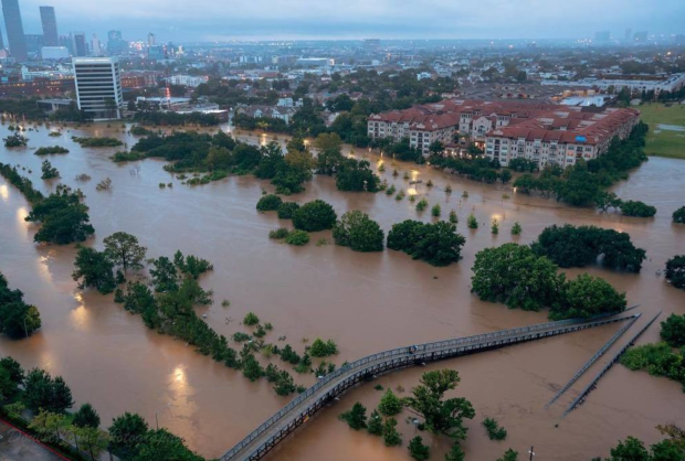 Houston flooding from Harvey 8-27-17 0700