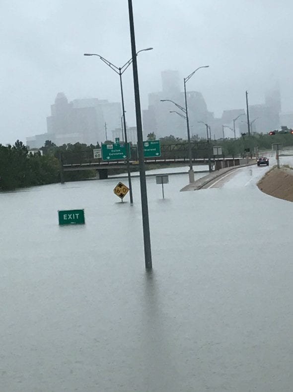 flooded freeway Houston