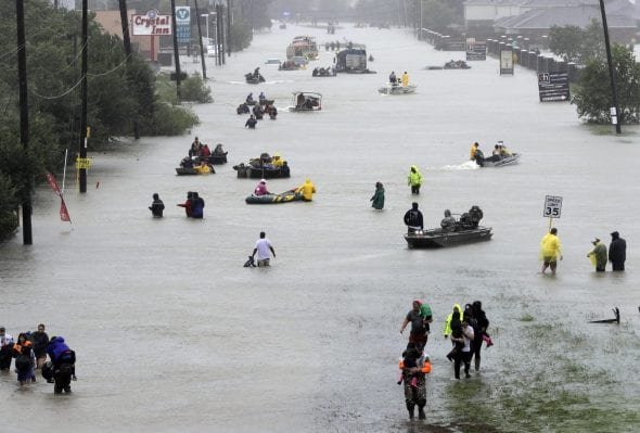 Houston flood harvey boats