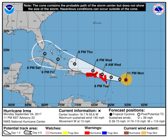 Irma Cone and Track 9-4-17 1100