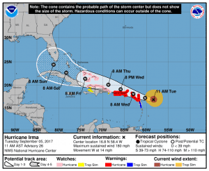 Irma cone and track 9-5-17 1100