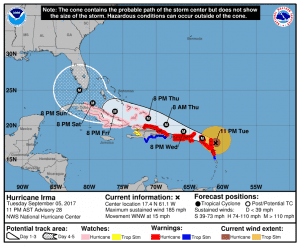 Irma cone and track 9-5-17 2300
