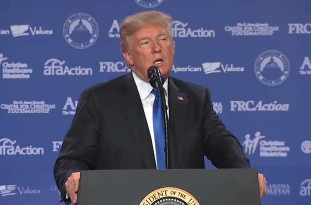 Donald Trump speaks at Values Voter Summit 10-13-17 -2