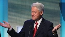 Bill Clinton shrugging