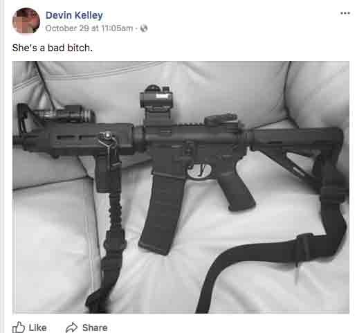 Devin Kelley rifle AR556 facebook