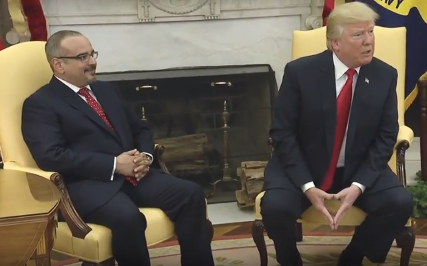 Donald Trump and Salman bin Al Khalifa
