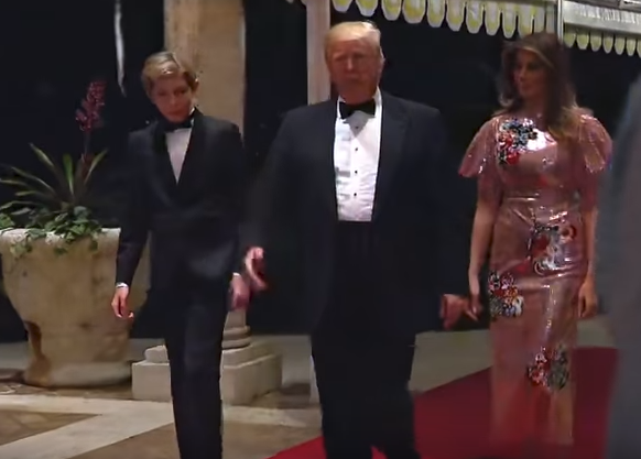Donald Trump Melania Trump Barron Trump New Year's Eve ball