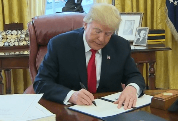 Donald Trump signs tax reform into law 12-22-17