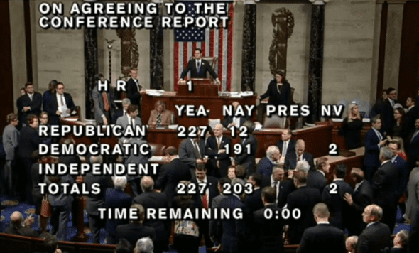U.S. House of Representatives vote on Tax Reform-2