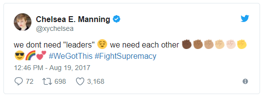 Chelsea Manning we don't need leaders