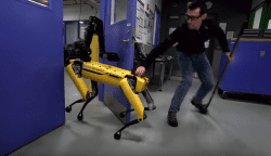Boston Dynamics spotmini disturbance test