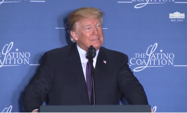 Donald Trump delivers speech at Latino Coalition Summit