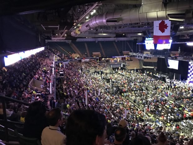 Canadian Flag at Massachusetts Democratic Convention 6-2-18